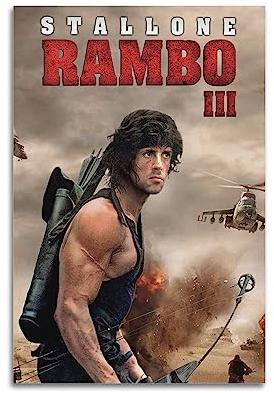 SHUPSY Rambo First Blood Star Poster Dekorative Malerei Leinwand Wandkunst Wohnzimmer Poster Schlafzimmer Malerei 12x18inch(30x45cm)