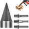 Bebochoi Fendeuse Bois Cône, Fendeuse à Bois Perceuse Sûre avec 3 Poignées, Fendeur de Buche 50mm pour Perceuse Électrique, Fendeuse de Bûches pour Machine à Bois de Chauffage, Pour Coupe Bois