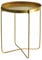 Trendi® Round/Metal Folding/Side Table Tray Top Light/Portable/Coffee/Night Stand (New Golden Design)