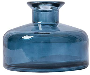 TUPANDY 200ml/6.6oz Refillable Empty Glass Diffuser Bottle Diffuser Jar Aromatherapy Container Essential Oils Fragrance Accessories for DIY Replacement Reed Diffuser Sticks Diffuser (Blue)