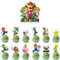 49 Stück Super Cupcake Toppers, Super Geburtstag Tortendeko, Pilz Cartoon Geburtstags Dekorations, Klempner Cake Topper Kuchen Deko, Kuchendekoratio für Jungen, Mädchen und Kinder