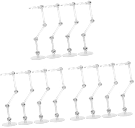 ibasenice 12stücke Doll Display Stand Einstellbare Action Figur Halterung Transparentes Modell Für Stabile Präsentation Von Figuren Und Spielzeugen Für Geschäfte Und Sammler