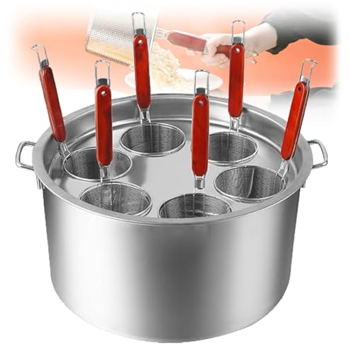 Pentola per pasta in acciaio inox Cuocipasta da litri, pentola per asparagi con cestelli a tre inserti, set di inserti in acciaio inox, strumento di cottura per pasta, tagliatelle, gnocchi, zuppe