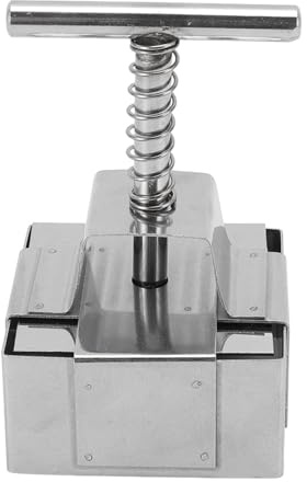 Nurnesy Stainless Steel Clay Cutter, Spring Loaded Piston, Precise Cutting, Handmade, Cake Cutter Shape Salads, Desserts (Small)