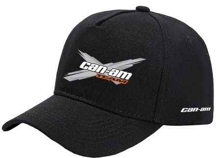 FBWZSAG Bedruckte Dad-Mütze Für Männer Und Frauen Für Can-am Verstellbare Snapback-Mütze Für Das Training Atmungsaktive Baseballkappe Mit Loch Für Pferdeschwanz-Black||One Size