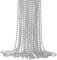 Trimming Shop 9 Meter glänzende Perlen-Girlande für Weihnachtsbaum-Dekoration – 7,5 mm Perlenschnurgirlande, Perlenkette und künstliche Perlen Lametta für Weihnachtsdekoration, Silber
