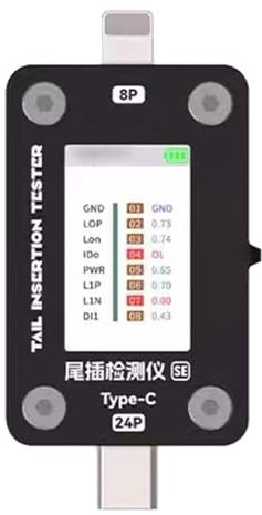 Full Series Tail Insert Tester Automatische Tail Insertion Detection Instrumente mit klarem Display für 8 Pin & 24 Pin Port