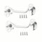 Mimhooy 2 Pack Stainless Steel Hook and Eye Latch 3 Inch White, 75mm for Wooden Gates, Windows, Doors