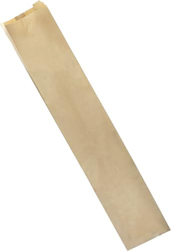 Monouso | 250 Bolsas Papel Pan, 9+5x24cm, Color Kraft, Panaderías, Cafeterías, Reciclable, Barra de Pan, Envoltorio