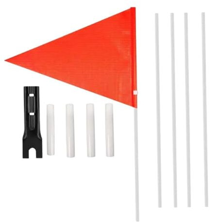 Qusedwey Bike Safety Flag Kid Bike Trailer Flag Reflective Children Flag with Attachment Bnacket Red Stroller Flag