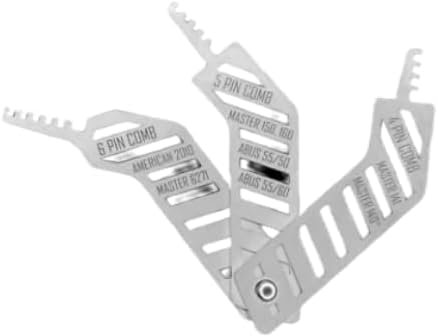 Dietrich-Set aus Edelstahl, Vorhängeschloss, Uhrschlösser, Picking-Set für Schuppen, Tor, Schule, Fitnessstudio, Zaun, Werkzeugkasten und Haspenaufbewahrung (1 Stück)