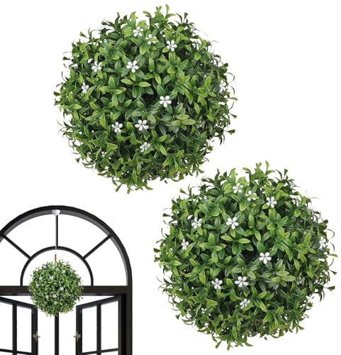 Uhngw Künstliche Boxholzbällchen, Blumenkasten -Topiary -Bälle | Gras Topiary Ball | Schwerlaste Wohnkultur für die Hochzeitsfeier im Freien im Freien im Freien