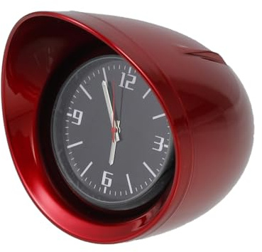 Zerodeko Auto Armaturenbrettuhr Rot mit Klarem Zifferblatt 7cm | Kompakte rote Uhr 7 x 6 x 6cm mit 2 Aufklebern für Armaturenbrett, Büro, Schule, Zuhause und kleine Ablagen
