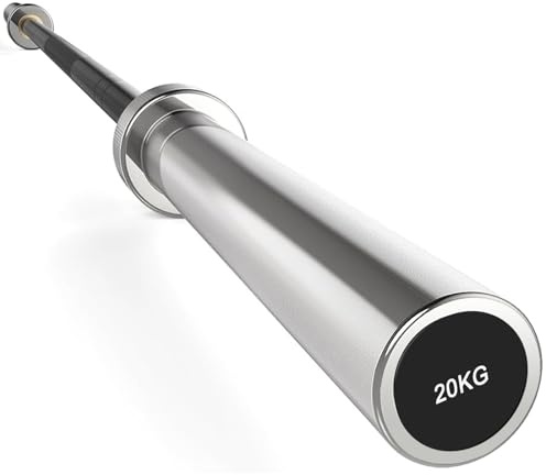 6.6FT/7.2FT Olympic Weightlifting Barbell – 50mm Diameter, 15KG/20KG Heavy-Duty Powerlifting Bar for Deadlifts, Black Squats & Strength Training, Knurled Grip, 380/750 lbs Max Load, 1 Pack
