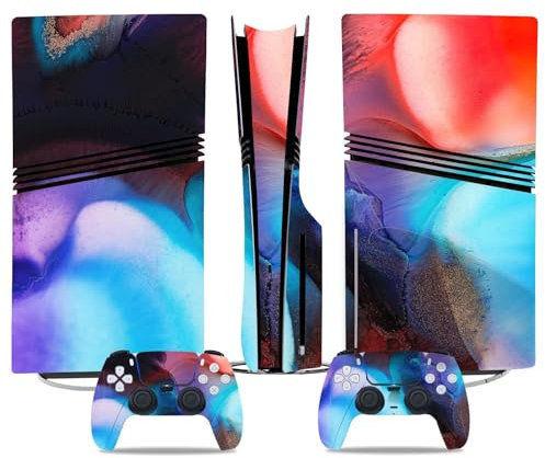 Per PS5 Pro Skin Disc Edition & Per PS5 Pro Skin Digital Edition Console Controller Vinyl Cover Skins Wraps Scratch Resistant Compatible 66236 Nessuna Schiuma Senza Bolle(Digital Edition)