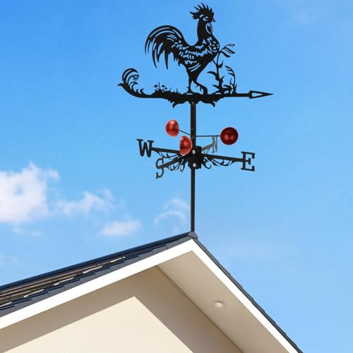 Veletas de Viento para Tejado, Veleta de Metal Robusta para Pronóstico del Tiempo con Soporte y Símbolo Direccional, Veleta Metálica con Diseño de Animales, Figura Decorativa para Jardín, Patio Tejado