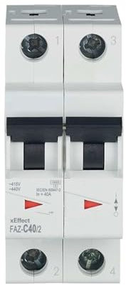 KVEIYIIC FAZ-C40/2 - Disjoncteur Miniature 40 A, 2p