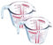 2 x Glass Measuring Jug 0.5L 500ml - Classic Kitchen Prep Measurement Jug - Food Prep Cooking Baking - Heavy Duty Condiment Gravy Jug