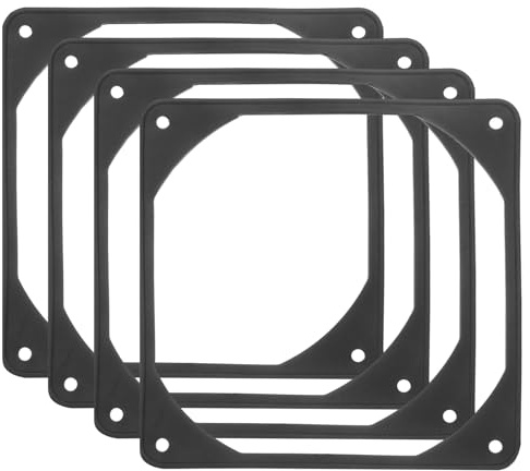 PATIKIL Antivibration Rubber Fan Gasket 120mm, 4Pcs Silicone Computer Shock Proof Absorption Pad for 12cm Fans Desktop PC Case, Black