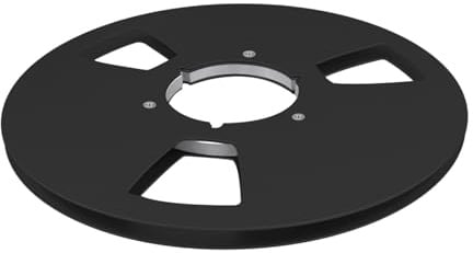 ZEPFJHE 25,4 cm Aluminium-Legierung Take-up Spule für 6,35 mm (1/4 Zoll) Tonband-Recorder, 3-Loch-Flansche, Öffnungsmaschinenteil, Aluminiumlegierung, offene Scheibe
