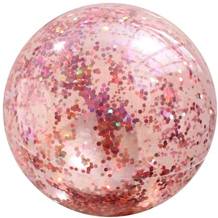 Palla da spiaggia gonfiabile - giocattolo da piscina con coriandoli da 16 pollici, design chiaro della palla da nuoto, piacere leggero riempito d'aria, facile inflazione della pompa, rifornimento