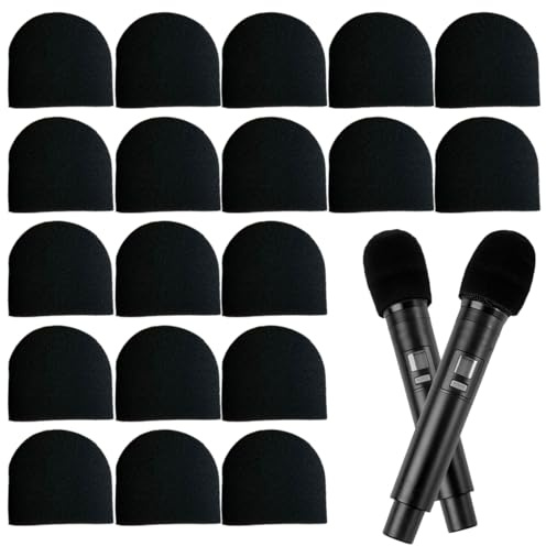 ROKZELT 40 Pièces Bonnette Microphone, Mousse Micro Casque, Mousse Micro Universelle, Housse de Micro Colorée, Mousse pour Microphone pour KTV, Performance Sur Scène