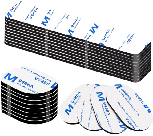 Monsensiy 52 Pcs Double Sided Adhesive Pads, Two Sided AdhesiveTape,Double Sided Mounting Tape Heavy Duty for Walls,Hanging,Mirrors,Heavy Objects