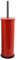 Harbour Housewares Toilet Brush and Holder - Red - Pack of 1 - Round Toilet Bowl Brush & Holder Stainless Steel Bathroom Deep Cleaning Scrub