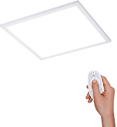 SellTec LED Panel flach, 45x45, dimmbare Decken-Lampe | Farbtemperatur des Decken-Panels mit Fernbedienung einstellbar, warmweiss - kaltweiss | Decken-Leuchte für Wohnzimmer, Küche und Bad
