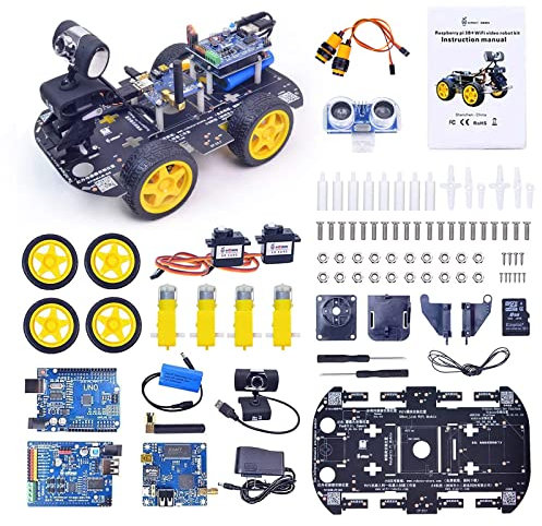 XiaoR Geek DS WiFi Smart Robot Car Kit for Arduino UNO R3,Remote Control HD Camera FPV Robotics Learning & Educational Electronic Toy
