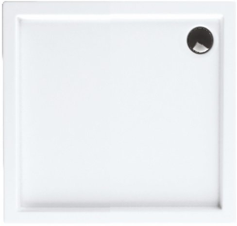 Schedpol Duschwanne 70x80x5 Duschtasse für Duschkabine Rechteck Extra Flach Ablauf weiß Acryl Corrina AP90