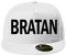OwnDesigner Baseball Bratan Cap - Unisex Mütze, Kappe für Herren und Damen, einfarbige Basecap, rundum geschlossen (418-Cap5P-90Weis)