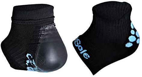 KidSole RX Gel Sports Sock for Kids with Heel Sensitivity from Severs Disease, Plantar Fasciitis (Kid's 2-7, Black)