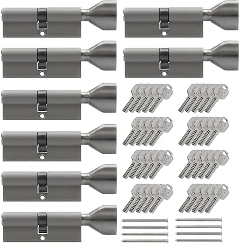 8x Knaufzylinder KSN 90 mm 45/45 gleichschließend inkl. 40 Schlüssel