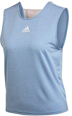 adidas Damen Camotank P.Blue Ärmelloses Top, Weiß (azusen/Blanco), S