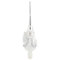com-four® Weihnachtsbaumspitze glänzend - Christbaumspitze aus echtem Glas für Weihnachten - Tannenbaumspitze mit Schneemann (28cm - Schneemann Frosty Silver)