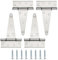 HOME MASTER HARDWARE 6 Inch Stainless Steel Gate Hinges for Wooden Fences Heavy Duty Tee Hinges,Shed Door Hinge,T-Strap Hinge for Outdoor Barns Gate with Screws 4 Pack