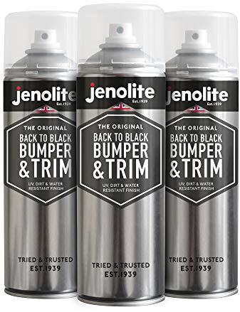 JENOLITE 3 x Back to Black Bumper & Trim – 3 x 500 ml (Restauriert und schützt Stoßstangen, Zierleisten und Gummi)