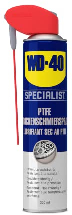 WD-40 Specialist Trockenschmierspray Smart Straw 300 ml – Präzise Anwendung mit klappbarem Sprührohr, reduziert Reibung und Verschleiß, trocknet schnell, schmutzresistent, farblos mit 360°-Ventil
