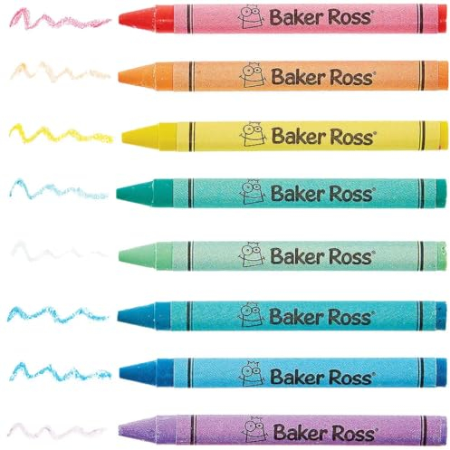 Baker Ross Pastellfarbige Wachsmalstifte - Tub of 96, Malutensilien für Kinder (FC330)