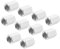 sourcing map 15 Stück Sechskant Überwurfmuttern M10x1mm Gewinde 20mm Länge Hülse Stehbolzen Adapter Rohrverbinder