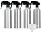 ZEOABSY Pack of 4 Empty 500ml Silver Aluminium Spray Bottle Refillable Aluminum Bottles with Black Trigger Fine Mist Sprayer Metal Spray Bottles for Perfume Hair Garden Travel Cleaning