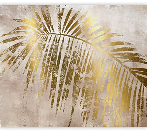 murando Fototapete Palme 400x280 cm Vlies Tapeten Wandtapete XXL Moderne Wanddeko Design Wand Dekoration Wohnzimmer Schlafzimmer Büro Palmenblätter Blätter Natur Betonoptik b-A-10279-a-a