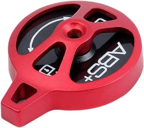 Bicycle Fork Lock Cover Shoulder Bike Damper Fork Speed Lock Cover Mountain Bike Air Throttle Fork Value Cover MTB Front Fork Cap Protector (Red)