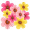EASY JOY Paper Flowers Decorations for Wall Pink Hanging Paper Fans Decoration Spring Floral Backdrop Decor Pink Flower for Baby Shower Birthday Party Supplies