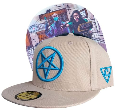 Capiche [99+ Designs] Beige Hut für Männer, Cursed Dentist, Basecap Männer, Caps Männer, Herren Caps, Fedora Hut, Blaues Pentagramm Logo, Horror Stil Operation, Khaki Baseballkappe