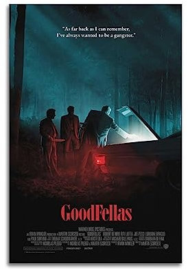 fery GoodFellas Film-Leinwand-Poster, Raumdekor-Poster für Schlafzimmer, Wohnzimmer, Wände, 30 x 45 cm, ungerahmt