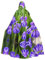 Miniks Hyazinthen-Blumen-bedruckter Kapuzenumhang für Weihnachten, Halloween, Cosplay, Kostüm für Erwachsene, Hyazinthen-Blume, Einheitsgröße
