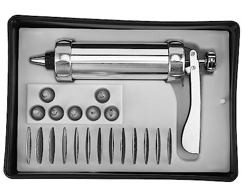 Yuecoom Gebäckpresse Spritzgebäck,Gebäckpresse Formscheiben Kekse,Maschine Gebäckpresse Form-Set Für Selbstgemachte Kuchen Dekorieren