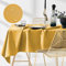 ROOM99 Aura Tischdecke 140 x 260 cm Tischtuch Tafeldecke Fleckschutz Abwaschbar Wasserabweisend Schmutzabweisend Polyester Rechteckig Bankett-Dekoration Ganzjährig Senf